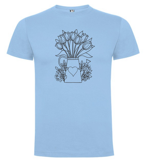 Konev s tulipány - Tričko s motivem