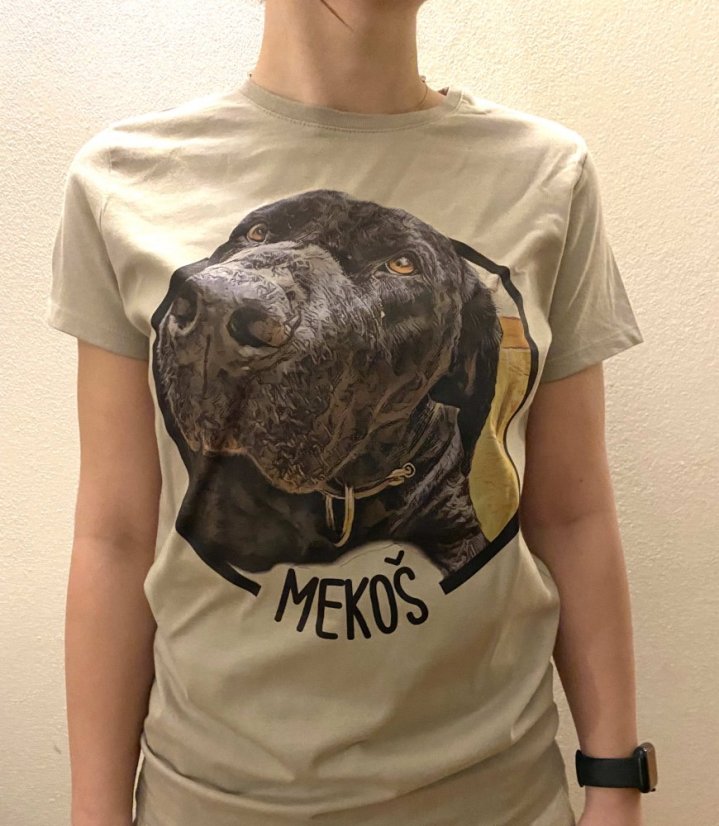 Dámské tričko se jménem a obrázkem vašeho psa.