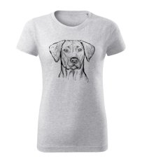 Women's T-shirt Rhodesian Ridgeback drawing