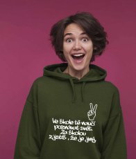 School sweatshirt, At school teaches you to explore the world. Outside of school, you'll find it's different.