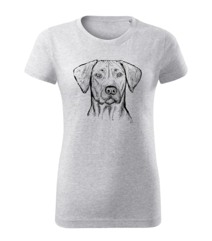 Dámské tričko, Rhodéský ridgeback kresba