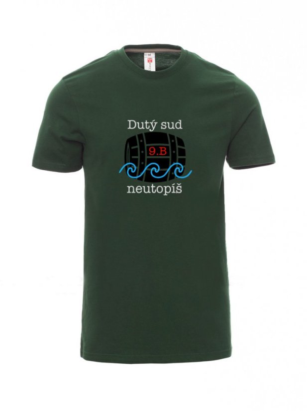 Absolventské tričko, Dutý sud neutopíš - Barva: Lahvově zelená, Velikost: 3XL, Střih: Pánské