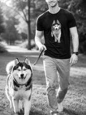 Pánské tričko, HUSKY autorská kresba