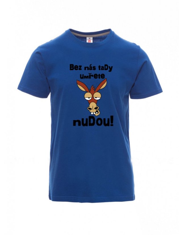 Graduation T-shirt, You'll die of boredom without us here! - Barva: Královská modrá, Velikost: 2XL, Střih: Pánské