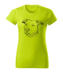 Women's T-shirt American Pit Bull Terrier, drawing