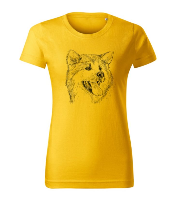 Dámské tričko Akita inu, kresba
