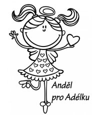 Anděl pro Adélku - Tričko s motivem na domalování