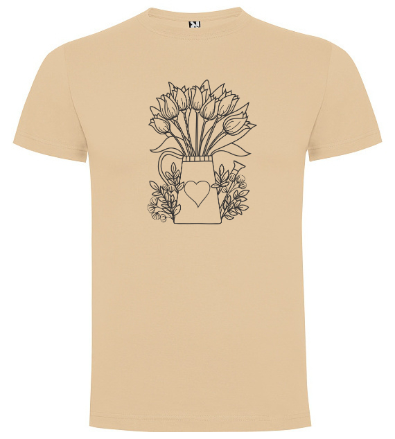 Konev s tulipány - Tričko s motivem