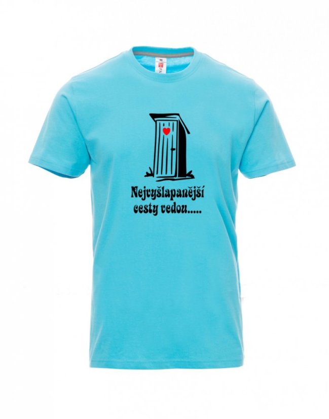 Absolventské tričko, Všechny cesty vedou..... - Barva: Atolová modrá, Velikost: 3XL, Střih: Pánské