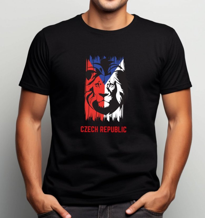 Pánské tričko, fandíme Česku Lev