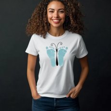 T-shirt with your child's footprint, we can add a name on request.
