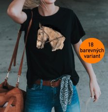 Dámské tričko s kresbou koně