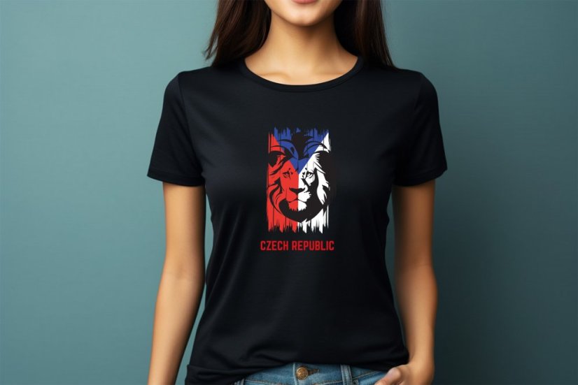 Dámské tričko, Fandíme Česku-Lev