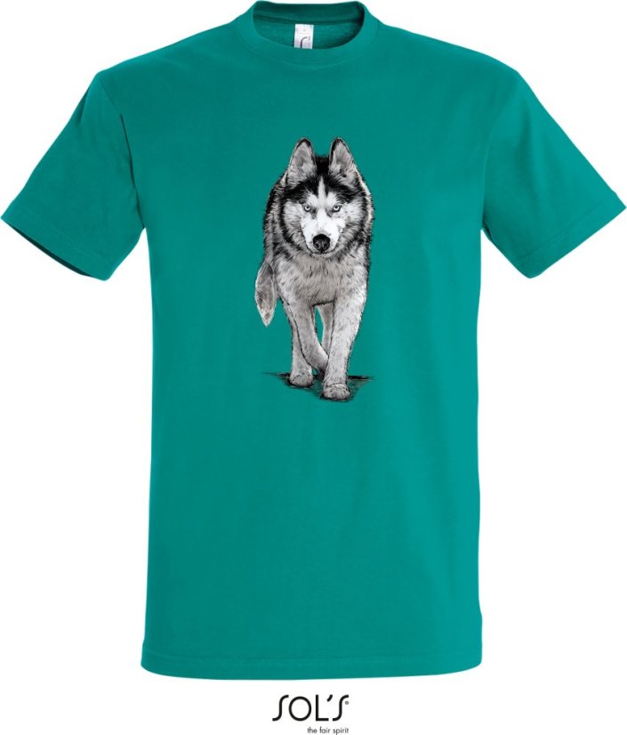 Pánské tričko, HUSKY autorská kresba