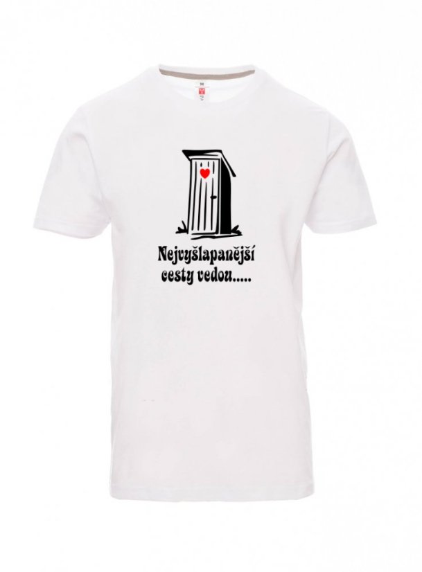 Absolventské tričko, Všechny cesty vedou..... - Barva: Bílá, Velikost: 2XL, Střih: Pánské