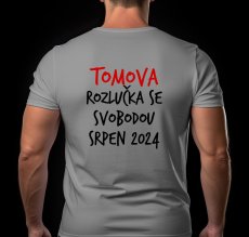 T-shirt with your own name or nickname.Groom's team