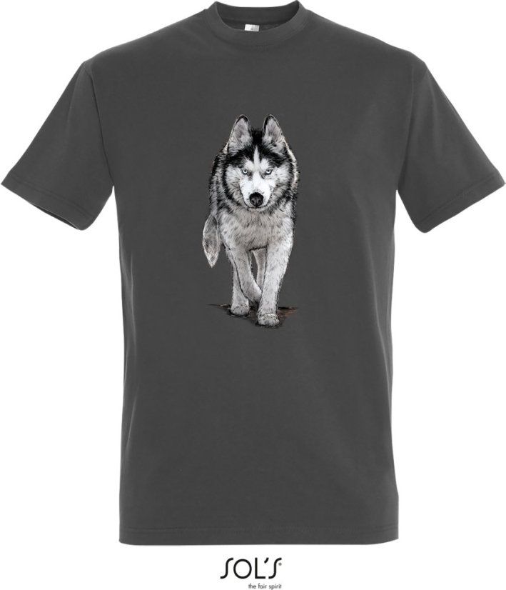 Pánské tričko, HUSKY autorská kresba