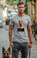 Pánské tričko se jménem a obrázkem vašeho psa.Zatčen : )