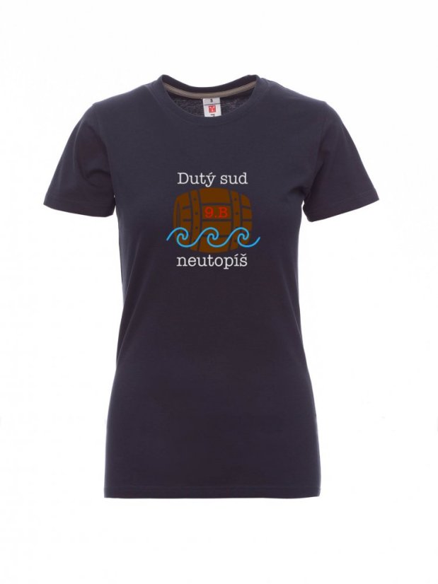 Absolventské tričko, Dutý sud neutopíš - Barva: Námořnícká modrá, Velikost: L, Střih: Dámské