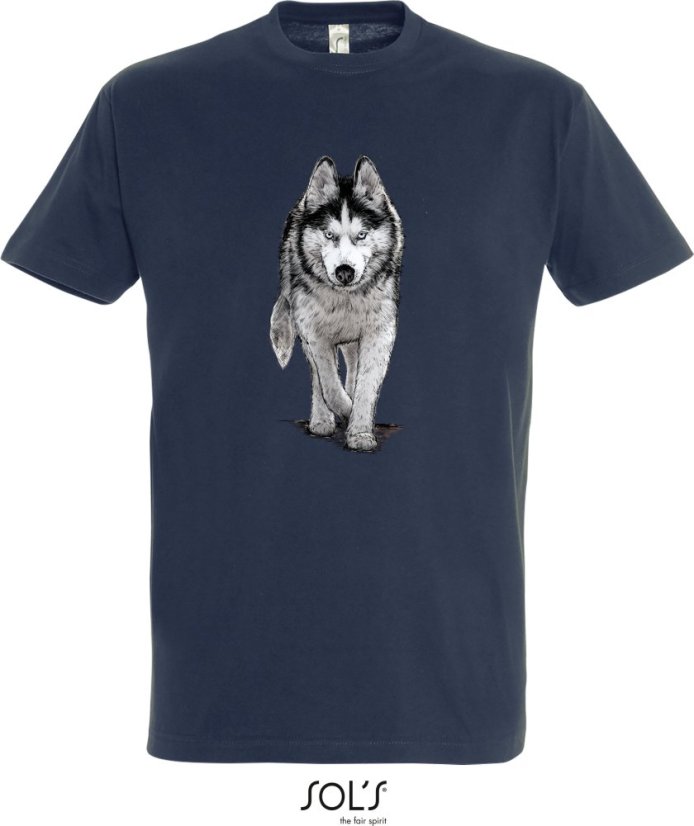 Pánské tričko, HUSKY autorská kresba